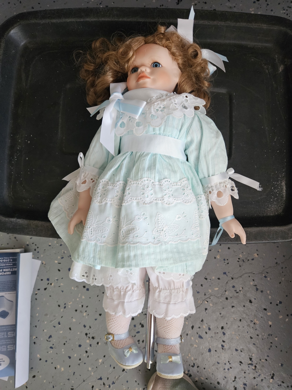 Classic Mint Lace Porcelain World Gallery Doll